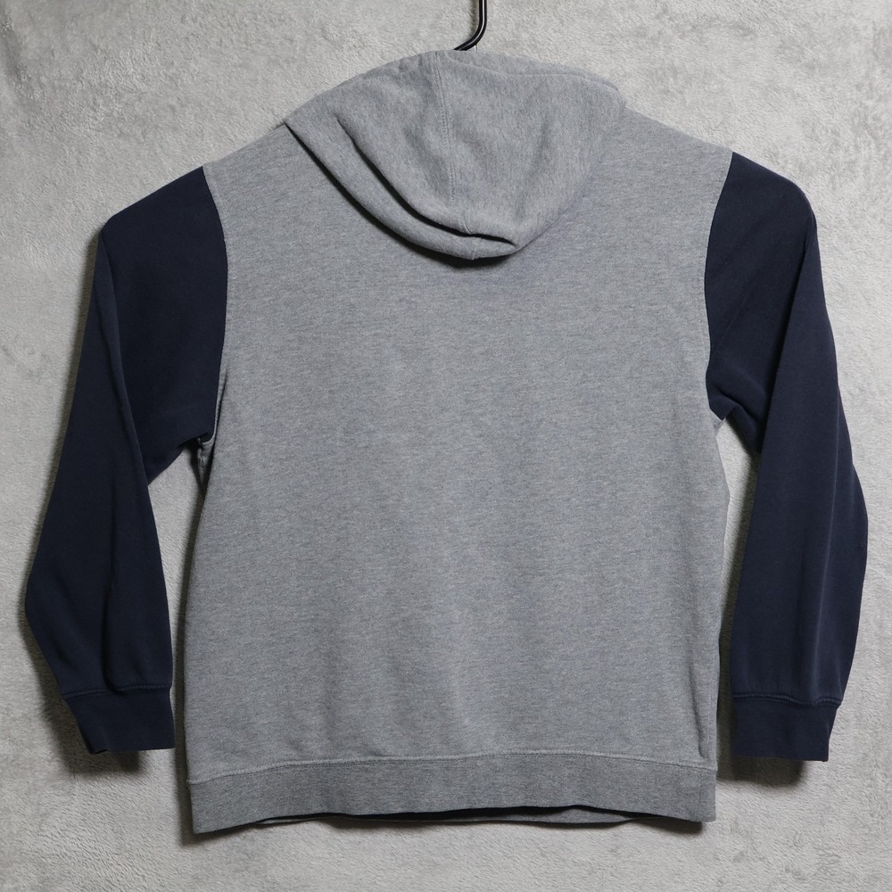 Fox Racing Hoodie Mens Medium Gray Navy Blue Pullover Graphic Logo Offroad - Picture 4 of 11